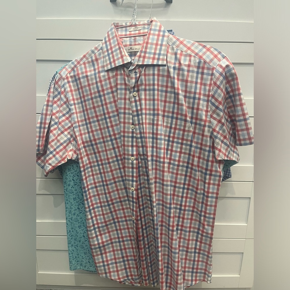 Peter millar mens collar shirts lot of 4 size large